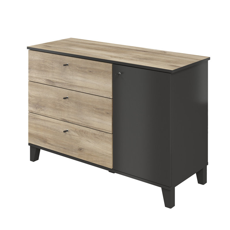 Bingley 112cm W 3 - Drawer Chest of Drawers