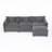 L Shaped 3-Seater Sofa (Gray)