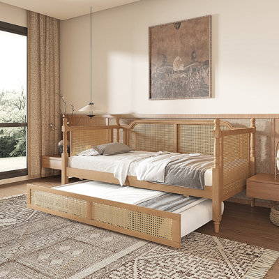 Rattan Twin Size Daybed With Twin Size Trundle by Dakota Fields