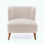 Fauteuil d'appoint Boucle avec dossier enveloppant