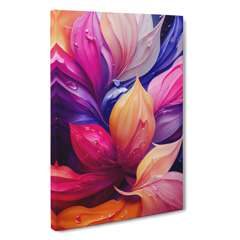 Vibrant Flowers No.7 - Wrapped Canvas Print, 60cm H x 40cm W x 3cm D