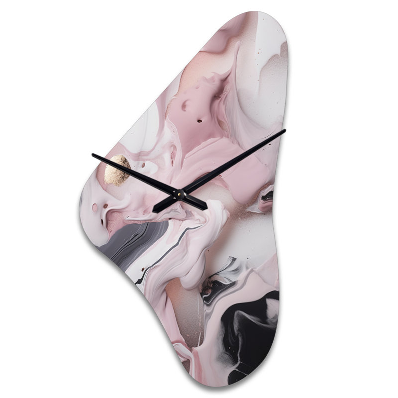 Horloge murale en métal Rylinn, Moyenne