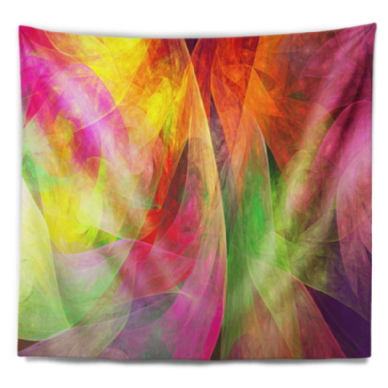 Tapisserie florale à motifs multicolores, H 32 po x l 39 po