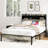 Full Size Bed Frame With Storage And 2 Usbs, Classic Design, Brown Wood Tone, Structure, No Noise, Fast Assembly, Bedroom Must - Have Wooden Platform Gray Easy Support For Mattresses-1622085023