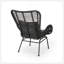Ensemble confortable de chaise de patio en osier avec coussins pour se détendre à l'extérieur