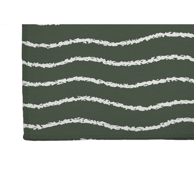 Wave Grunge Non-Slip Outdoor Rug, Runner 2'6" x 8'