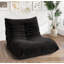 Fauteuil à billes, fauteuil surdimensionné confortable, canapé paresseux, canapé simple ergonomique avec tissu doux pour le salon, noir-187014201