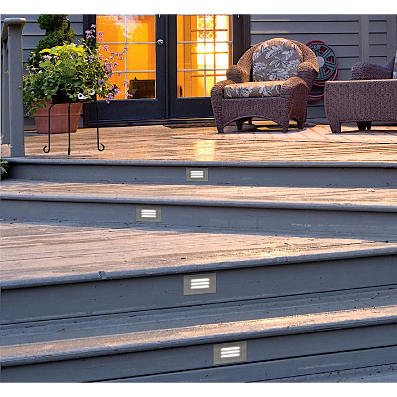 Powder Coated Finish Integrated LED Step Light, Oil-Rubbed Bronze