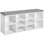 Banc de rangement empilable pour 10 paires de chaussures, range-chaussures pour hall d'entrée avec banc de rangement pour couloir, garde-robe, chambre à coucher et vestibule