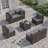 6-Person All-Weather Wicker Modular Patio Conversation Set with Cushions-109423082