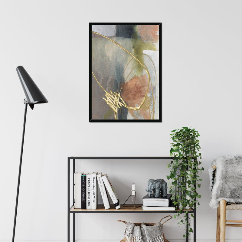 Burnished Loops II by Jennifer Goldberger - Painting, Black Framed Paper Print, 50cm H x 34cm W