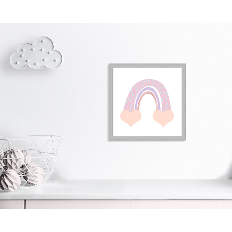 Arc-en-ciel 1, H 24,5 po x l 24,5 po x P 0,63 po, Encadré de boîte blanc