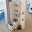 Très grande armoire à miroir pleine grandeur 11,8 po x 15,7 po 63 po, organisation à plusieurs couches, apparence élégante, style américain, pratique blanche concise, design,