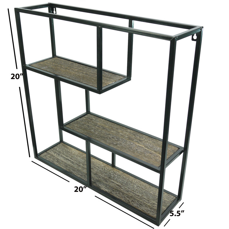 3 Piece Square Metal Tiered Shelf