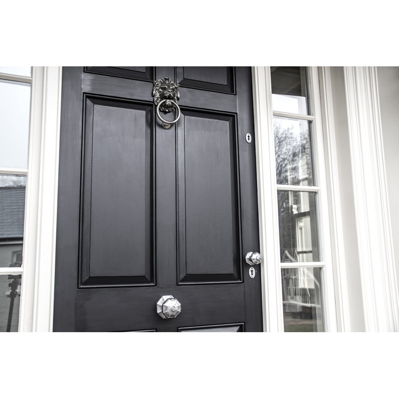 Octagonal Centre Door Knob, Pewter Patina