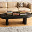 Table basse moderne cannelée ovale-1822778120