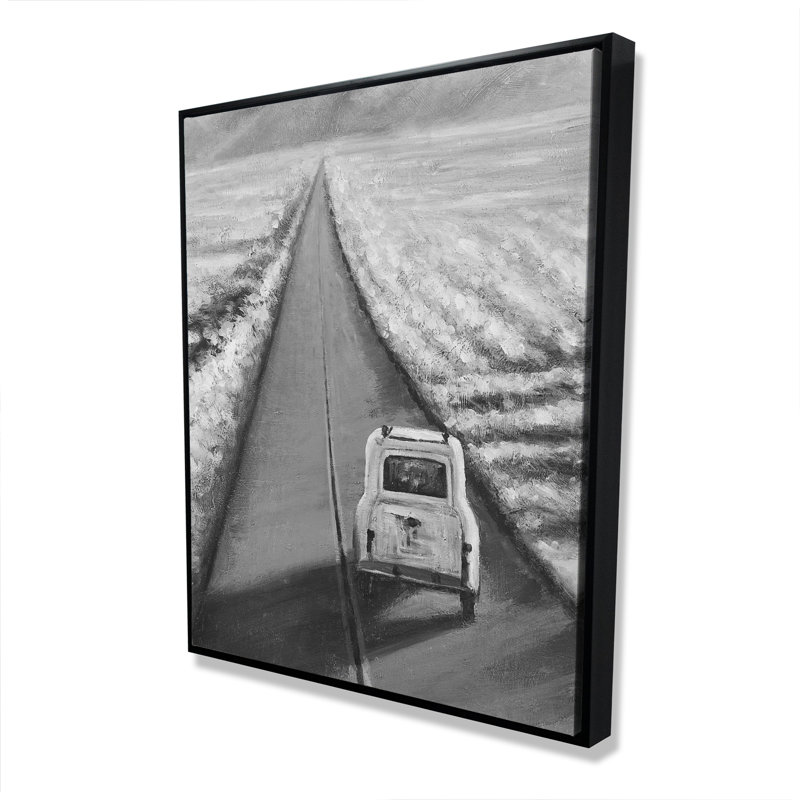 «Car on the Road - Man Cave Transport», reproduction d'art sur toile