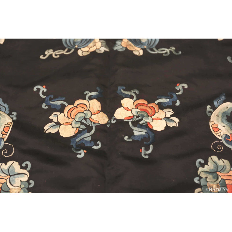 Magnifique textile chinois antique finement tissé