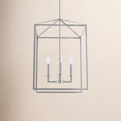 Ellis 4 - Light Dimmable Lantern Square / Rectangle Chandelier