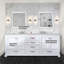 Double Bath Vanity with Carrara Marble Top-110912978