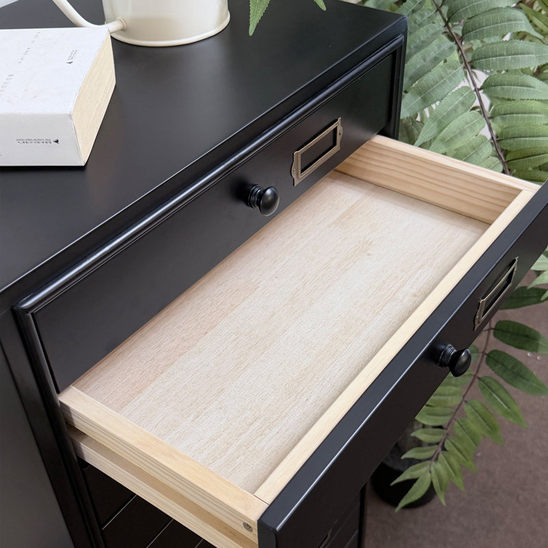 Commode d'appoint rétro multi-tiroirs de style industriel