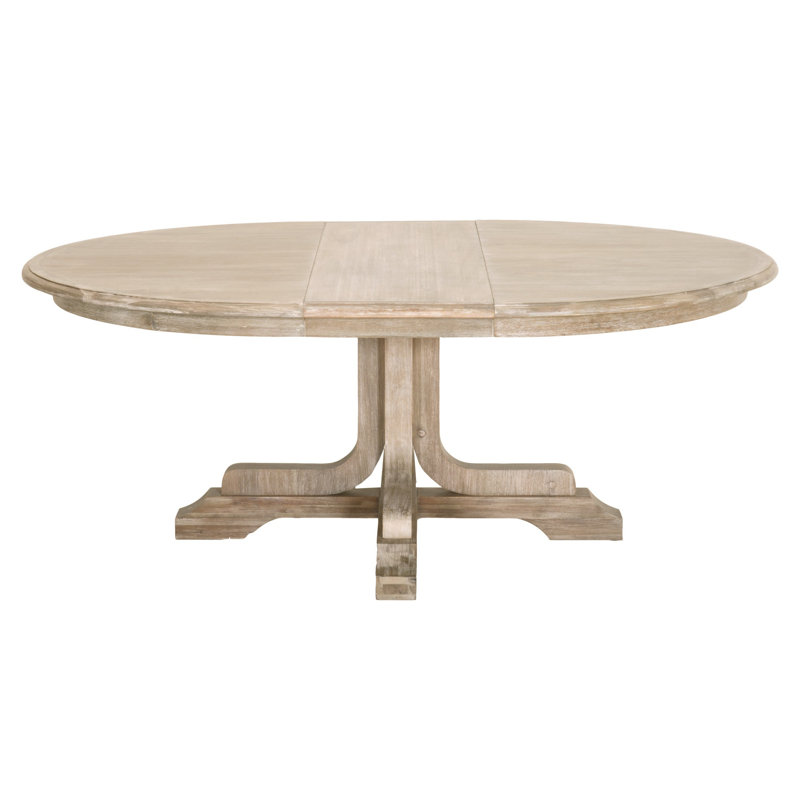 60 " Extendable Oval with Solid Wood Base Dining Table