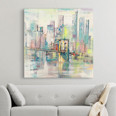 Morning In Manhattan by Luigi Florio - Wrapped Canvas Print