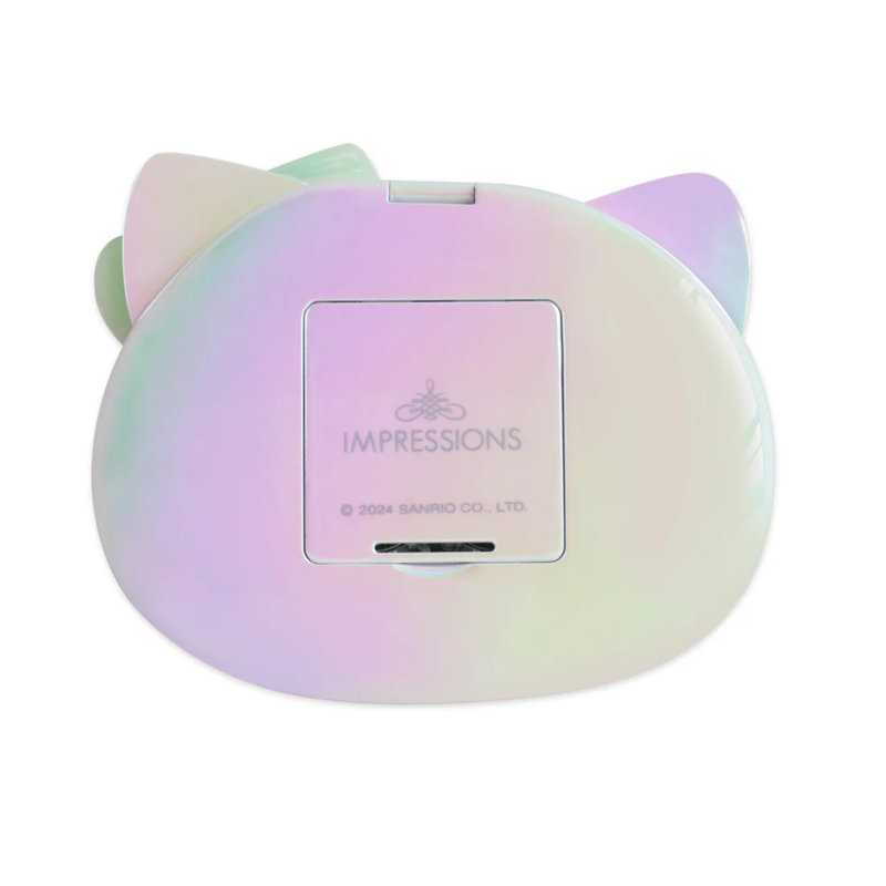 Hello Kitty Kawaii Lighted Compact Mirror for Purses with 2X Magnification and Soft Touch Switch