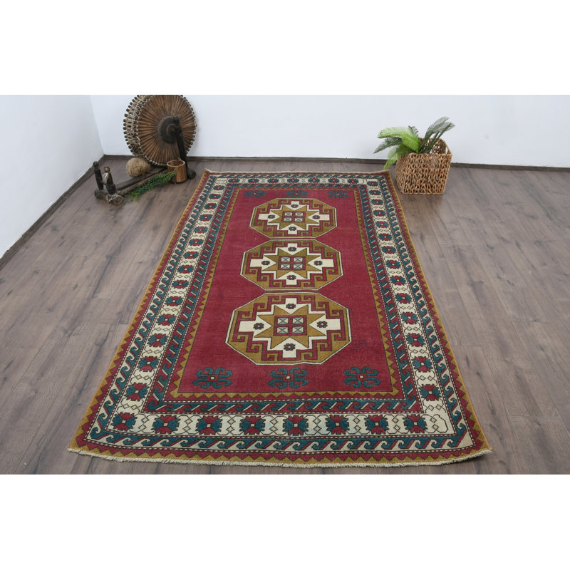 Tapis rouge en laine Elegant