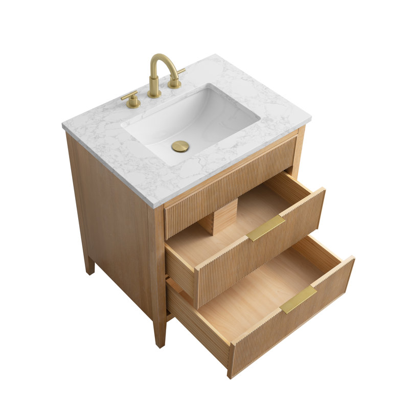 Emma 30" W Single Vanity, Classic Oak