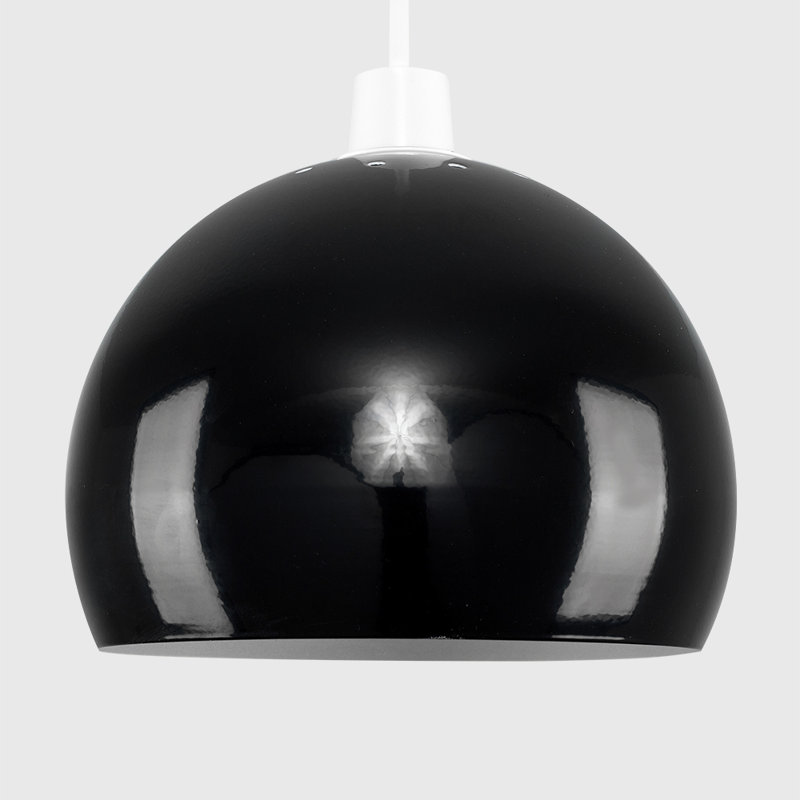 14.7cm H Metal Bowl Pendant Shade ( Screw On ), Black