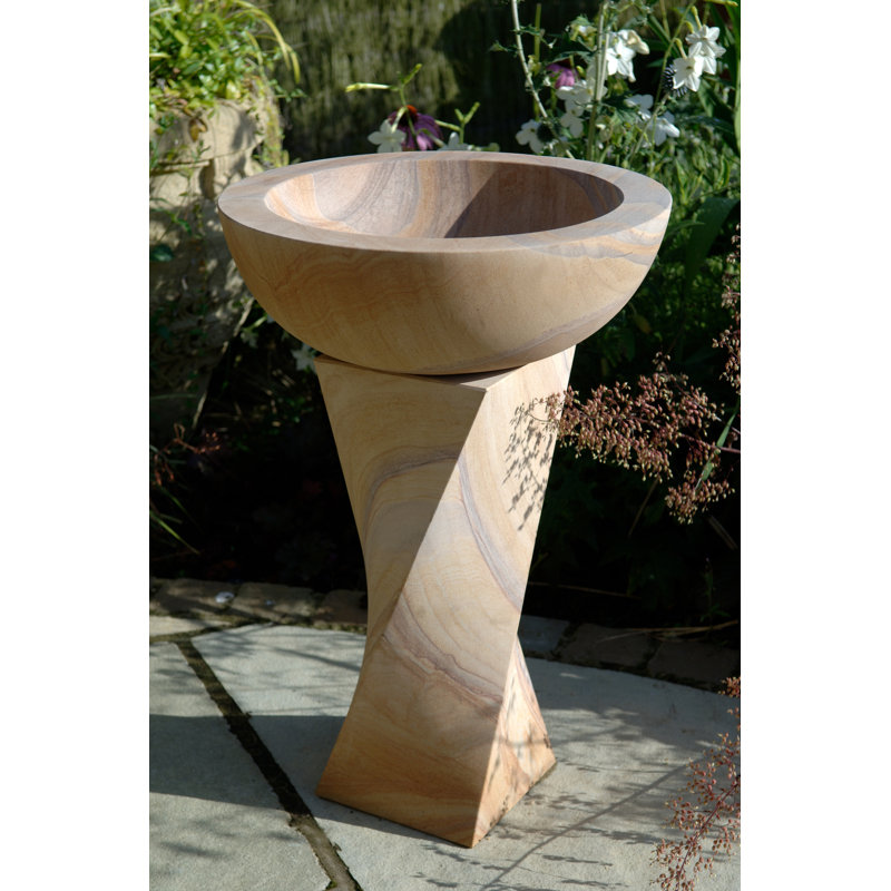 Plainsboro Natural Stone Fountain Birdbath