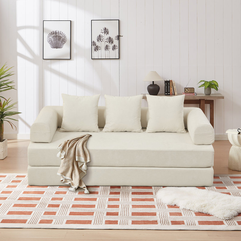 Canapé-lit pliant convertible Isabeau 78,8 po Isabeau, Beige