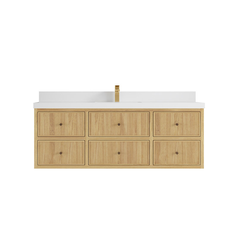 Ensemble de meuble-lavabo simple 60 po Sonoma, Blanc