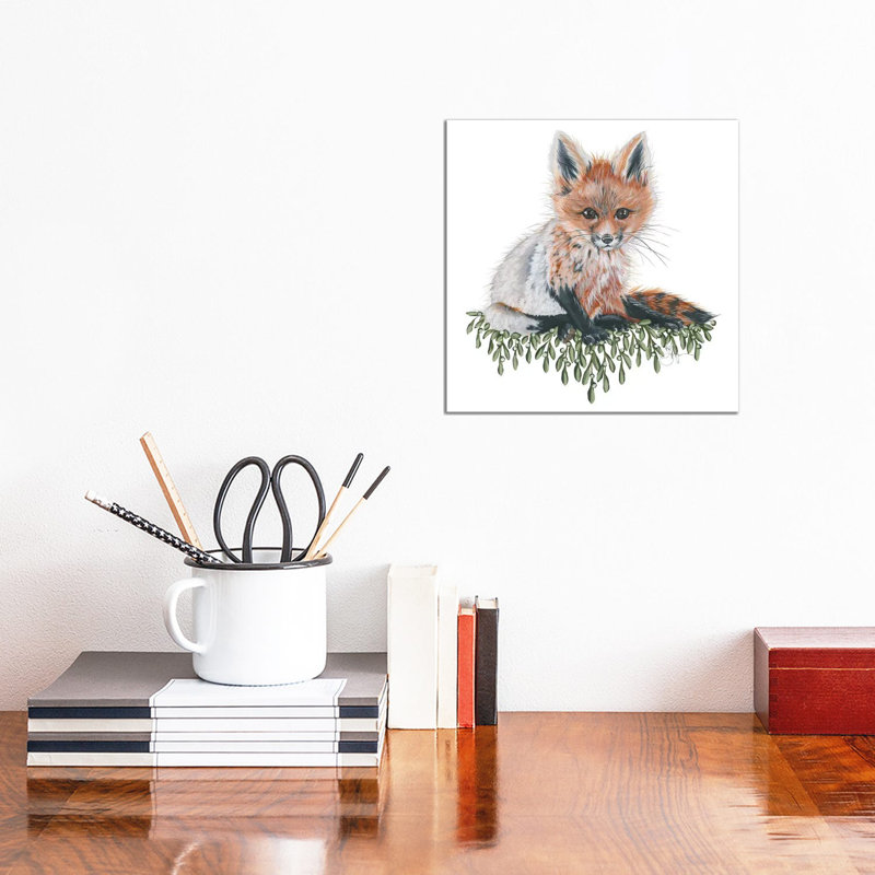 Baby Fox - Wrapped Canvas Painting, 30.48 cm H x 30.48 cm W