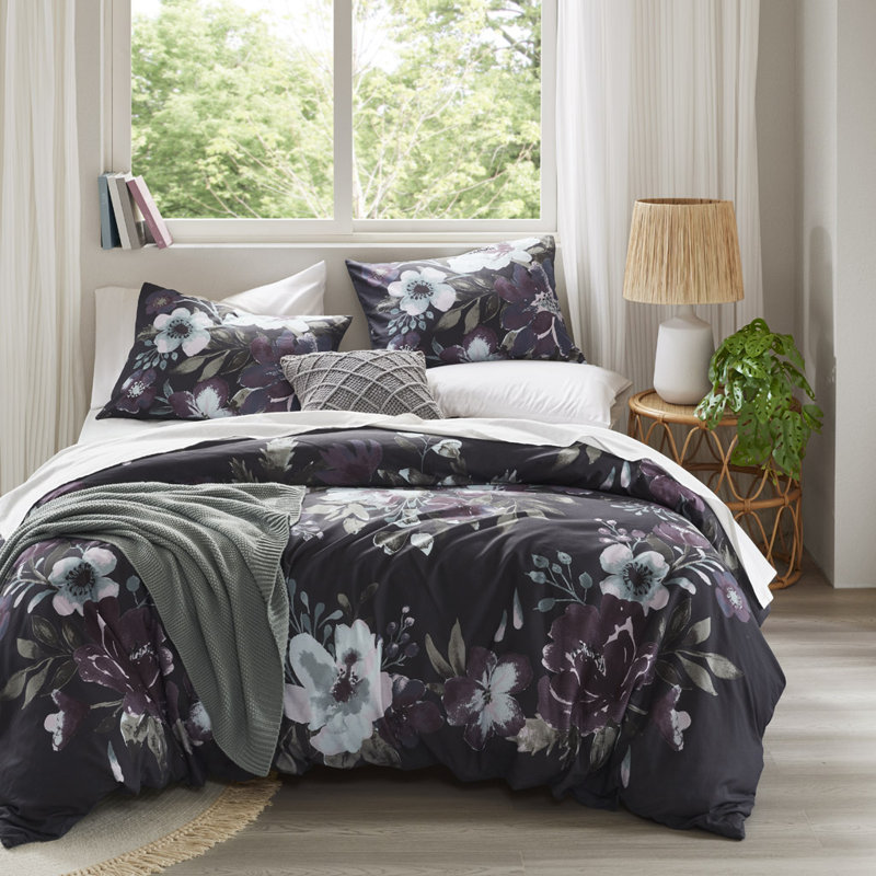 Jolene 3 Piece Cotton Duvet Cover Set, Full / Queen Duvet Cover + 2 Standard Pillow Shams
