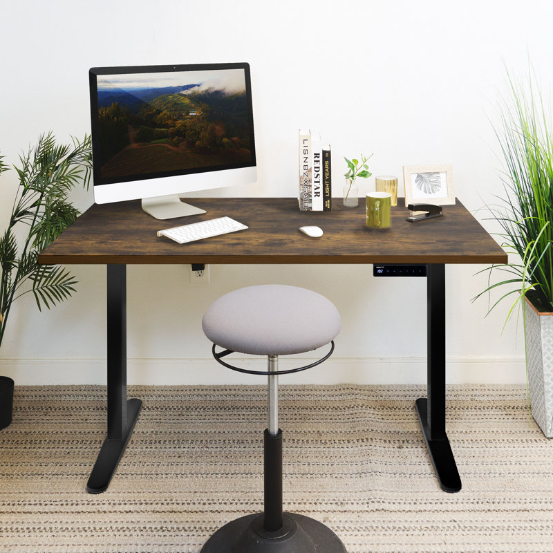 Mount-it Electric Sit-stand Desk With Tabletop, Oak
