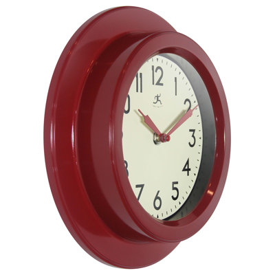 Horloge murale rétro en plastique Mid-Century / Modern Escape 9,75 pouces