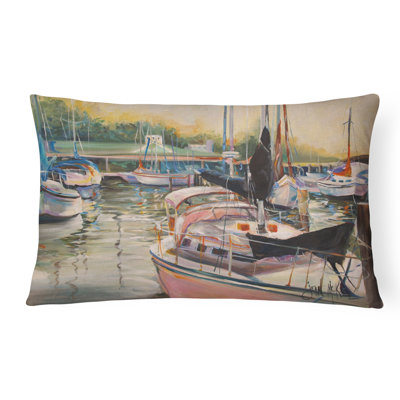 Coussin décoratif intérieur/extérieur noir voiles
