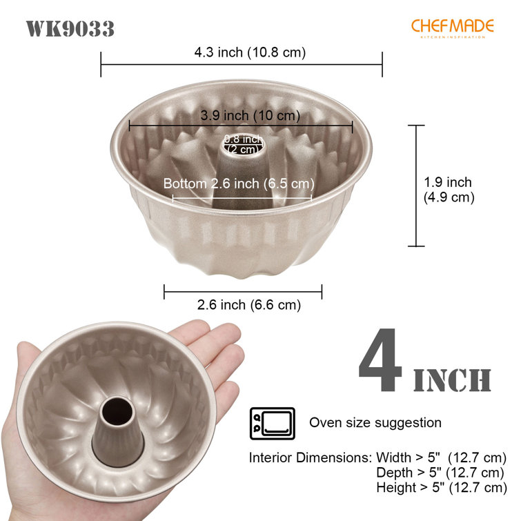 Wilton Daily Delights Non-Stick Mini Fluted Bundt Tube Pan, 12-Cavity