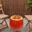 Tabouret de fruit de grenade, tabouret en résine surdimensionné, table d'appoint