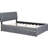 Functional Upholstered Platform Bed With Gray Fleece And Twin Trundle Brilliant-50112986