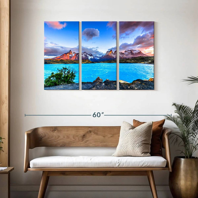 Paysage d'Alvord Torres Del Paine, H 28 po x l 45 po