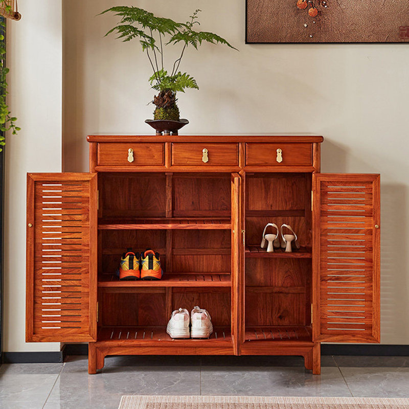 Armoire à chaussures en bois massif