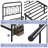 Aylena Vintage Metal Bed Frame with Diamond Pattern Headboard-495075732-503304935
