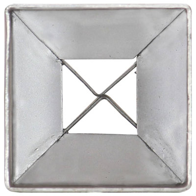 vidaXL Ground Spikes Silver Galvanised Steel