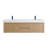 Siena 72" Wall-mounted Double Bathroom Vanity with White Artificial Drop-in Sink without Mirror
