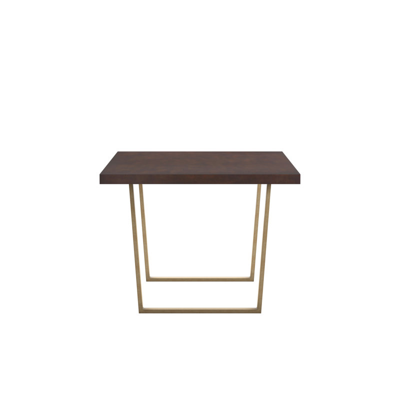 Blake Metal Base Dining Table, Gold, Expresso