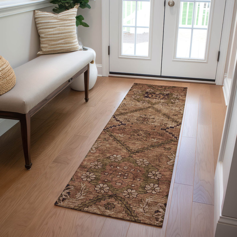  Tapis d'entrée antidérapant Malchow, Tapis de couloir 2 pi 3 po x 7 pi 6 po