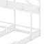 Lit plateforme simple en bois, deux lits partagés avec tablettes et garde-corps